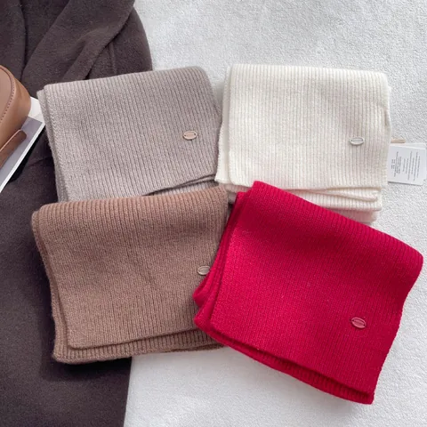 Damen Reine Wolle Gestrickter Schal Weich Warm Einfarbig Rippenstrick Winter Halswärmer Eleganter Langer Schal Herren Damen