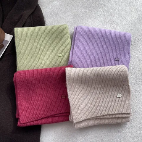 100% Wolle Strickschal Für Damen Herren Monet Garten Einfarbig Warm Winter Gerippter Schal Vielseitig Weich Halstuch Dick Langer Schal