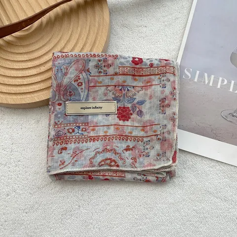 Pañuelo Cuadrado Bohemio Vintage Con Estampados Paisley Bufanda Decorativa Tacto Satén Para Mujer Accesorios de Moda