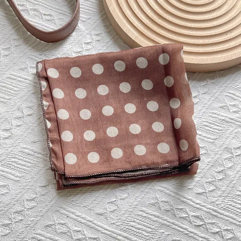 Foulard Quadrato Vintage a Pois per Donna Retrò Effetto Raso Sciarpa al Collo Fascia per Capelli Versatile Moda Foulard