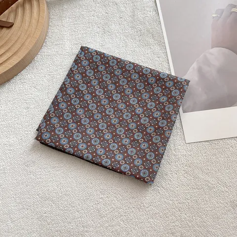Vintage Floral Print Square Scarf For Women Retro Satin Look Neck Scarf Lightweight Multi Purpose Decorative Head Scarf Hair Band Accessory