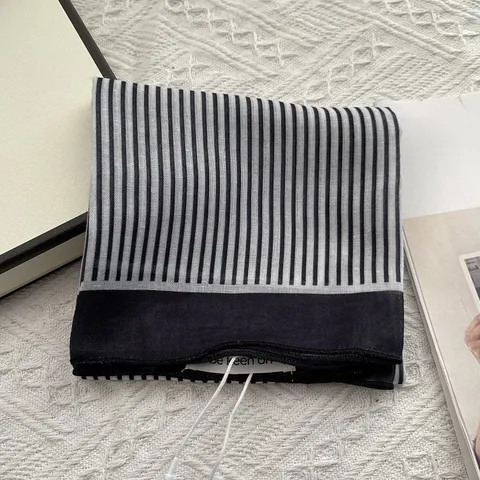 Vintage Striped Pure Cotton Square Scarf For Women Retro Neck Scarf Fashion Headband Bag Accessory Korean Style Necktie