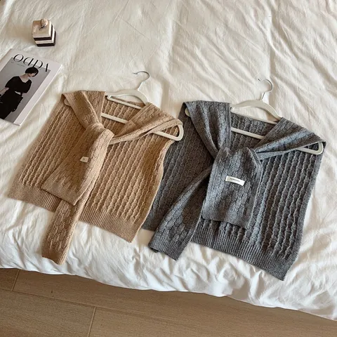 Chale De Punto Casual Para Mujer Cuello Falso En Mezcla Suave Con Trenzado Ideal Para Uso Diario Decorativo Y Capas Elegantes