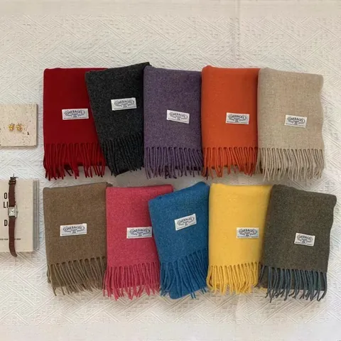 Damen Koreanischer Stil Einfarbig Kaschmir Schal Mit Fransen Weich Warm Dick Lang Schultertuch Für Winter Mode Accessoire