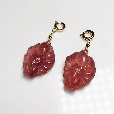 Φυσικός Χαλαζίας Φράουλα Κόκκινο Αίμα Περιστεριού Μενταγιόν Αλεπού Με Εννέα Ουρές Χειροποίητο Σκαλιστό Κρυστάλλινο Ζώο Για Γυναικεία Κοσμήματα