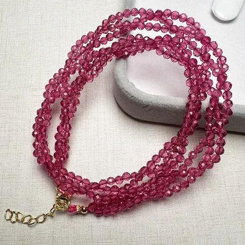 Elegant Faceted Artificial Crystal Beaded Necklace For Women Multilayer Adjustable Choker Chain Fashion Jewelry Party Accessories