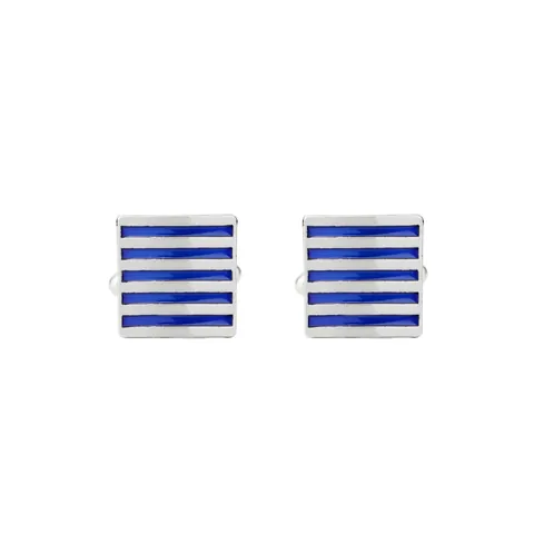 Men's Square Striped Alloy Enamel Cufflinks For Business Formal Shirt French Cuff Links Wedding Banquet Jewelry Accessories