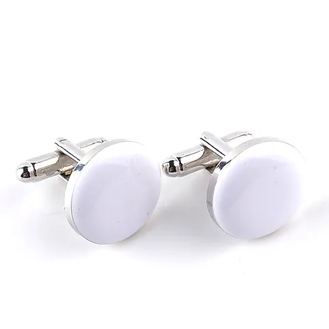 Fashion Round Cufflinks Business Suit Shirt Classic Geometric Design Alloy Electroplated Cuff Links For Men Women Daily Accessory