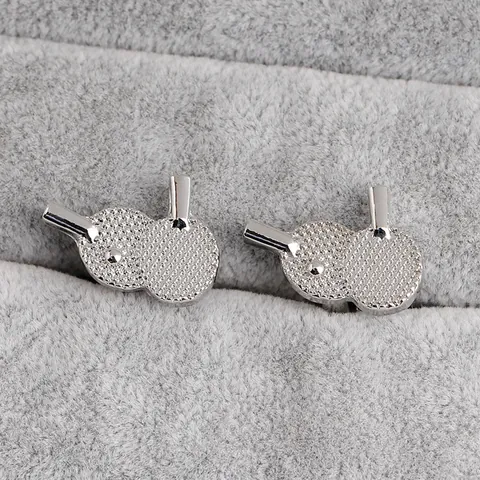 Creative Silver Ping Pong Racket And Ball Cufflinks For Men Fashion Alloy Sports Shirt Cuff Links Business Jewelry Gift