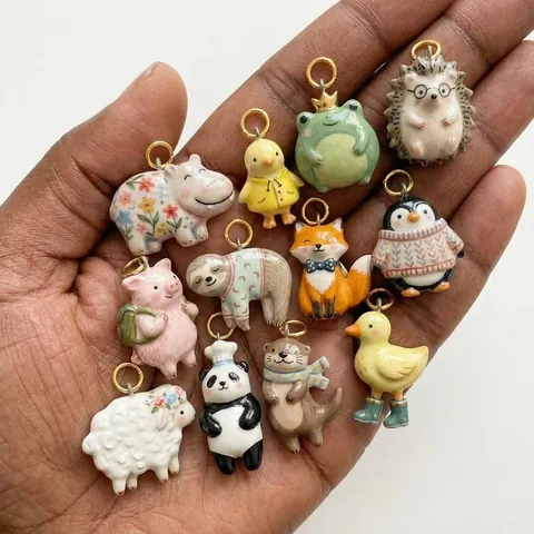 Cartoon Dier Roestvrij Staal Hangers DIY Sieraden Bedeltjes Minimalistische Paperclip Ketting Voor Vrouwen Kinderen Sieraden Maken