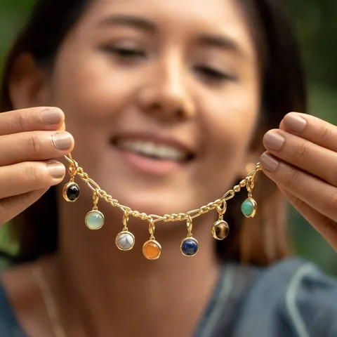 Roestvrij Staal 18K Vergulde Natuursteen Hanger Ketting Agaat Schelp Zeeleven DIY Gepersonaliseerde Sieraden Voor Vrouwen