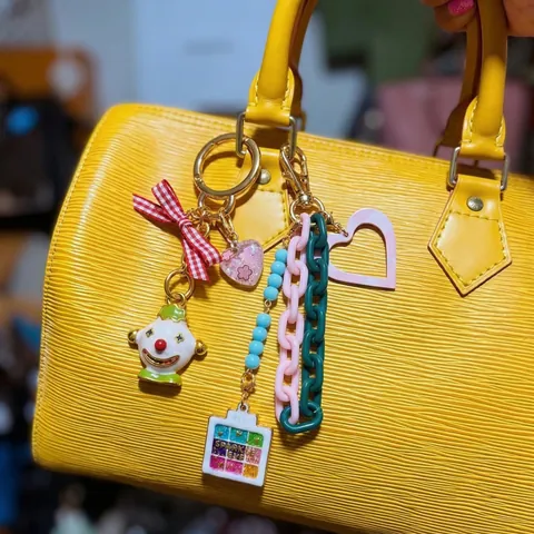 Fashion DIY Bag Charm Keychain Summer Series Enamel Alloy Pendant For Bag Decoration Multi-element Cartoon Accessories For Women Gift