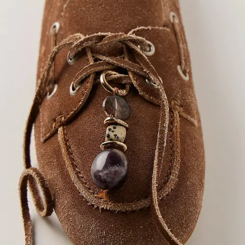 Vintage Ethno Perlen Schuh Anhänger Naturstein Legierung Anhänger Handgefertigte Boho Schuh Dekoration Zubehör Für Damen