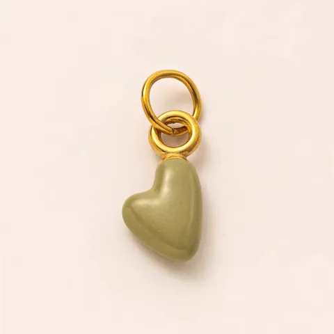DIY Heart Charm Pendants Birthstone Colors Stainless Steel Enamel Charms For Shoe Decoration Jewelry Making Accessories