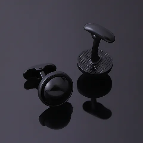 Gemelos Negros Galvanizados de Aleación Geométrica Vintage para Camisas de Vestir Business Banquete Hombres Accesorios Clásicos Franceses Regalo