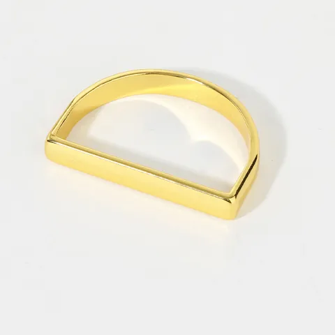 D-Shaped Alloy Metal Napkin Ring Mirror Polished Matte Gold Silver Black Napkin Buckle For Hotel Wedding Banquet Party Decoration