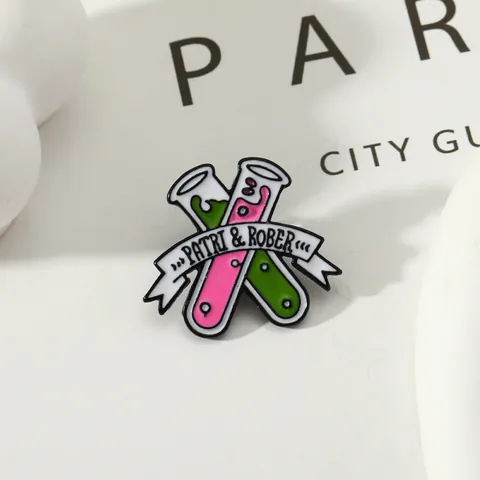 Creative Science Lab Chemical Test Tubes Enamel Pin Alloy Drip Oil Brooch Fun Personalized Badge For Backpack Accessory