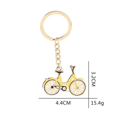 Portachiavi a Forma di Bicicletta Creativa di Moda in Lega di Zinco Smalto Pendente Bici Anello Chiave per Borse Gioielli Regalo