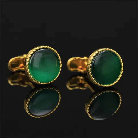 Gemelos de Hombre Redondos de Negocios Aleación Incrustada con Zirconia Cúbica Diseño de Borde de Cuerda Retorcida para Traje Boda Banquete Accesorios Formales