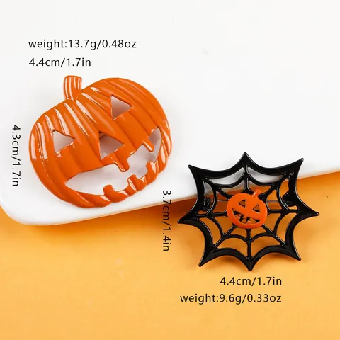Halloween Alloy Enamel Brooch Pumpkin Spider Web Pin Festive Badge Party Costume Accessories For Women Men Kids