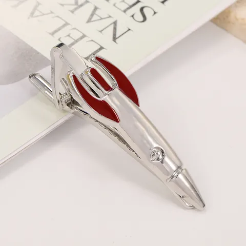 Men's Creative Metal Tie Clip Personalized Airplane Rocket Design Business Suit Accessories Personalized Fashion Jewelry Gift