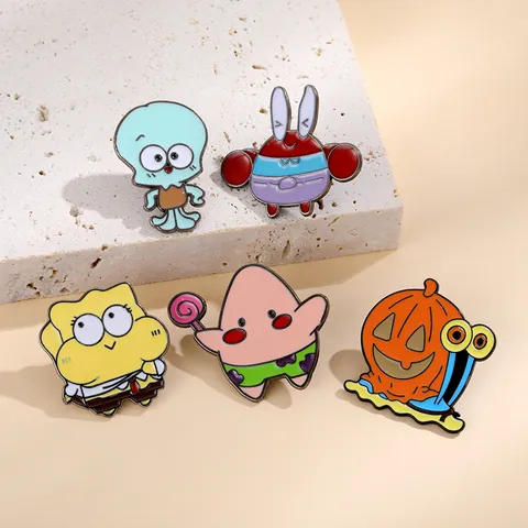 Cute Cartoon Alloy Enamel Brooch Pin Cute Figure Badge For Backpack Jacket Decorative Costume Pins Gift Accessories For Unisex
