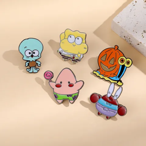 Cute Cartoon Alloy Enamel Brooch Pin Cute Figure Badge For Backpack Jacket Decorative Costume Pins Gift Accessories For Unisex