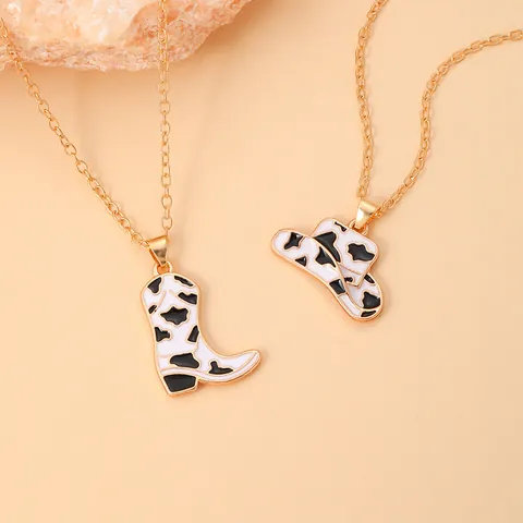 BFF Cartoon Necklace Set Alloy Enamel Fruit Heart Animal Pendant Necklaces For Kids Best Friends Cute Gift Jewelry