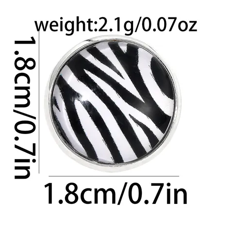 Fashion Alloy Zebra Print Round Brooch Enamel Drip Oil Lapel Pin Anti-exposure Button For Shirt Women Men Accessories