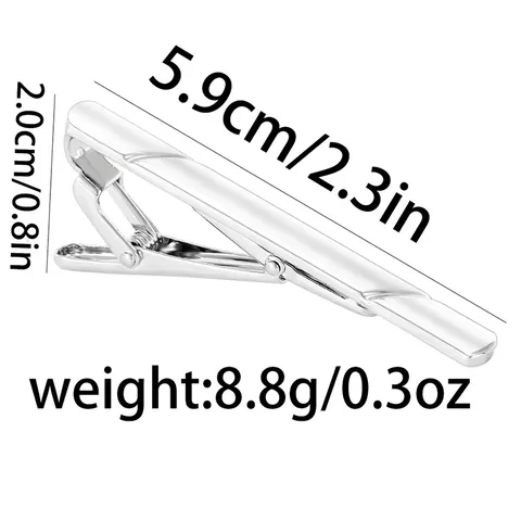 Simple Business Men's Copper Tie Clip Classic Metallic Striped Formal Suit Tie Bar For Wedding Banquet Shirt Jewelry Accessory