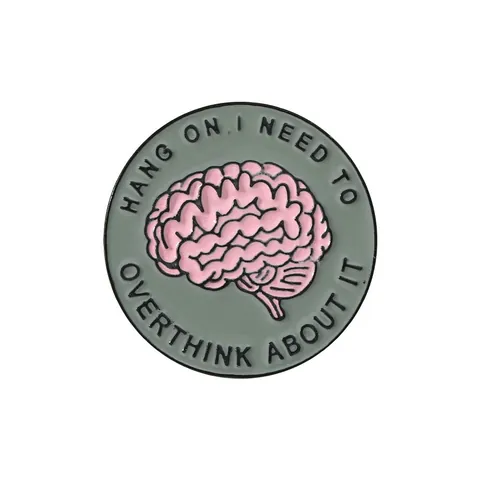 Creative Enamel Pin Anatomical Brain Heart Organ Brooch Zinc Alloy Badge Mental Health Slogan Punk Jewelry For Clothes Bags