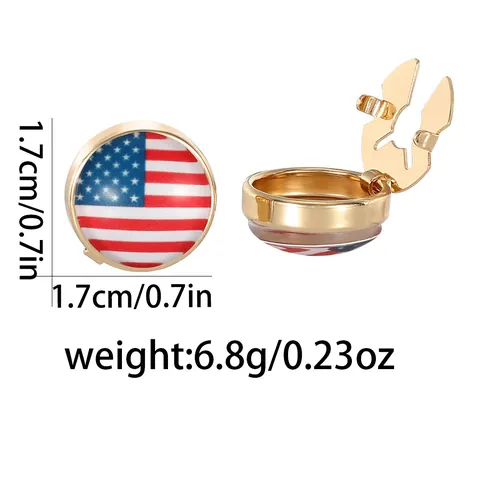Round National Flag Button Covers Cufflinks Alloy Gold Plated Enamel Pattern Business Formal Shirt Men Jewelry Accessory