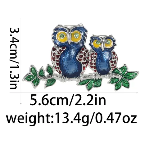 Vintage Legierung Emaille Vogel Pfau Brosche Pin Bunte Strass Eule Papagei Phönix Tier Reversnadel Für Damen Anzug Schmuck Geschenk