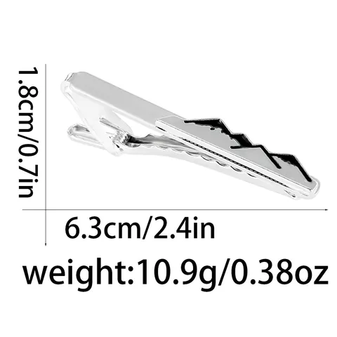 Men Fashion Silver Alloy Tie Clip With Mountain Silhouette Minimalist Business Suit Accessory For Men Jewelry Necktie Clip