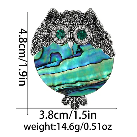 Vintage Legierung Tier Brosche Mit Abalone Schale Einlage Eule Frosch Krabbe Hase Kolibri Anstecknadel Mode Anzug Zubehör Unisex