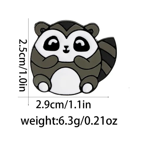 Cartoon Animal Enamel Brooch Pin Alloy Owl Snail Raccoon Octopus Badge Clothes Bag Jewelry Decoration Accessory Gift