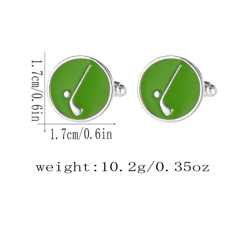 Sports Theme Copper Alloy Enamel Cufflinks Basketball Golf Volleyball Shape Business Wedding Shirt Accessories Jewelry
