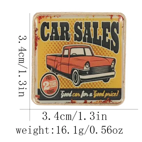 Aimant de Frigo en Métal Vintage Voiture Alliage de Zinc Autocollant Magnétique Style Rétro Américain Garage Vente Voiture Décoration Maison