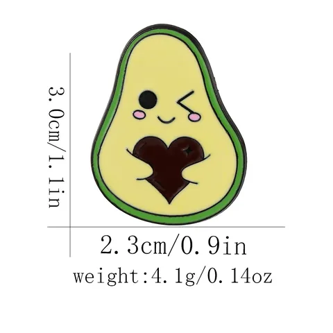 Simpatica Spilla in Smalto a Forma di Gatto e Frutta Creativa Limone Avocado Kiwi Lega Zaino Accessori per Abbigliamento Gioielli Regalo
