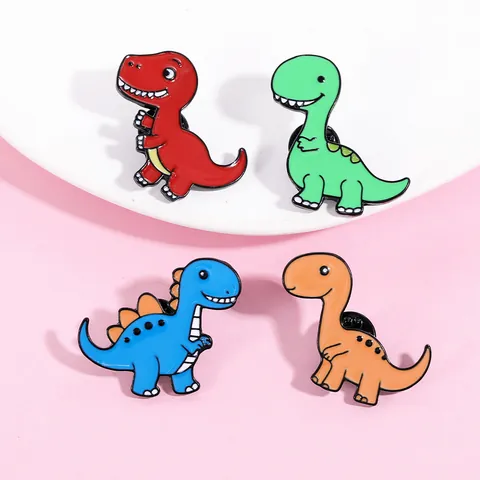Cartone Animato Animale Dinosauro Lega Smalto Spilla Pin Carino Smalto Dinosauro Distintivo Per Vestiti Zaino Decorazione Gioielli Regalo Per Bambini