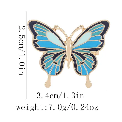 Juego de Broches de Mariposa de Esmalte Aleación Insignia de Animal Joyas Para Mochila Accesorios de Ropa Regalo