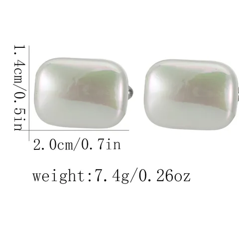 Elegantes Gemelos de Camisa de Negocios para Hombre Aleación Perla Artificial de Imitación Strass Irregular Corazón Geométrico Joyas de Boda