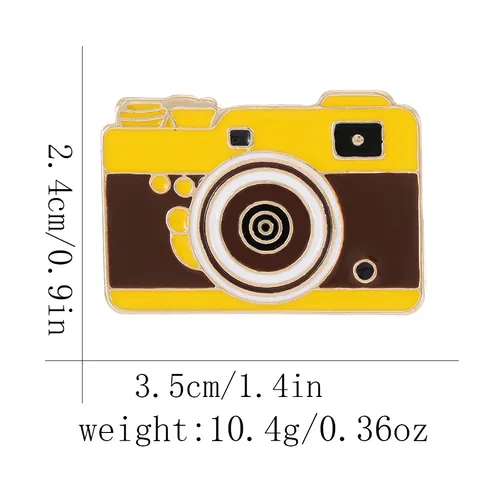 Vintage Kamera Emaille Pin Legierung Brosche Kreative Fotografie Abzeichen Für Rucksack Kleidung Dekorative Mode Accessoires Geschenk Unisex