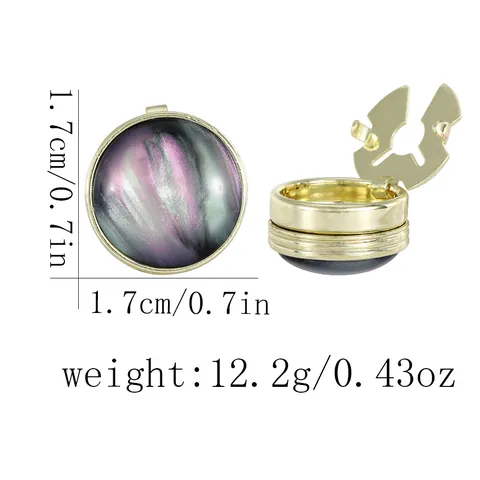 Vintage Men French Shirt Cufflinks Gold Plated Alloy Button Covers With Shell Inlay Formal Business Jewelry Accessory