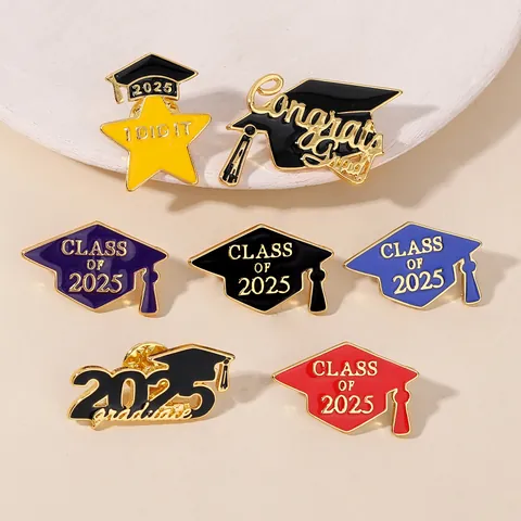 Class Of 2025 Graduation Enamel Brooch Pin Congrats Grad I Did It Mortarboard Cap Badge Commemorative Student Gift Pins