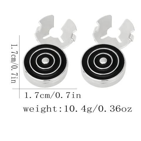 Men Business Cufflinks Geometric Concentric Circles Alloy Enamel Cuff Links For Formal Shirt Wedding Party Jewelry Gift