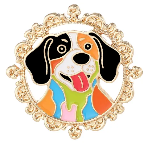 Süße Cartoon Katze Hund Emaille Pin Brosche Vintage Legierung Tier Abzeichen Für Rucksack Kleidung Mode Revers Pin Unisex Schmuck