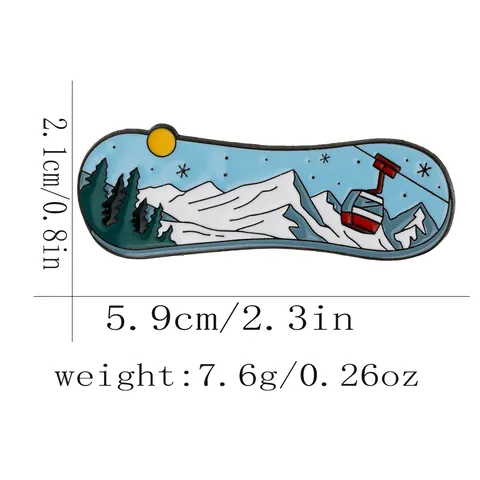 Creativo Sport Sci Magnete Frigo Lega di Zinco Smalto Montagna Innevata Paesaggio Magnetico Frigorifero Sticker Arredo Casa Souvenir