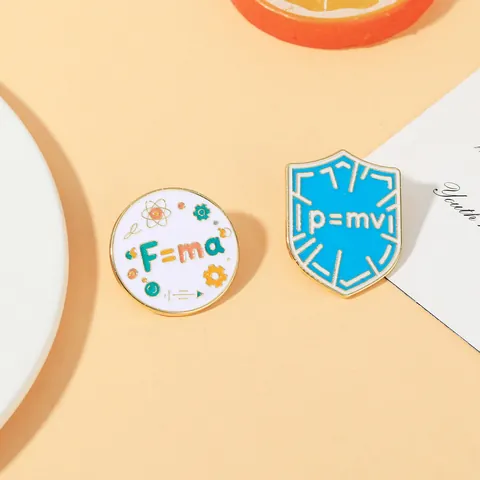 Creative Physics Formula Enamel Pin Science Badge Alloy Brooch For Backpack Jacket Clothing Jewelry Accessories Gift