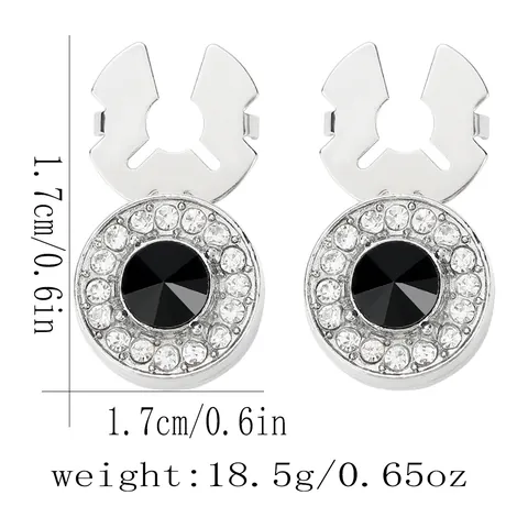 Vintage Legierung Strass Knopfabdeckungen Für Damen Herren Hemdkragen Dekorative Clips Elegante Kristall Manschettenknöpfe